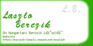 laszlo berczik business card